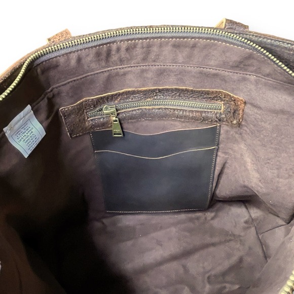 Corral Boots Shoulder Bag Brown Western Distressed Lamb Leather - Picture 8 of 15